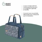 Babymoov Day to Day Diaper Bag - Trendy and Functional, 23L Capacity, Numerous Pockets, 6 Accessories Included, Palm - Image 3