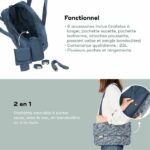 Babymoov Day to Day Diaper Bag - Trendy and Functional, 23L Capacity, Numerous Pockets, 6 Accessories Included, Palm - Image 4