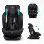 Car seat - BABYAUTO - GYRO BLACK LINE EMBOSSED - From birth to 12 years - 0-36 kg - I-Size - ISOFIX - 360° swivel - R129 - Image 5
