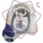 Badabulle Electric Comfort Swing - Foldable - Ultra Compact - Removable play arch, Moonlight - Image 2