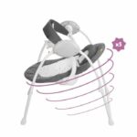 Badabulle Electric Comfort Swing - Foldable - Ultra Compact - Removable play arch, Moonlight - Image 3