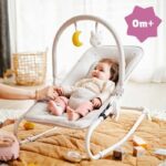 BADABULLE Foldable and ultra compact deckchair, play arch, lichen / water green - Image 4