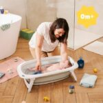 BADABULLE Foldable bathtub, 35L, super compact, heat indicator drain plug, fun design – Bild 2