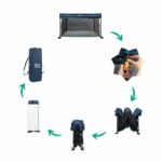 Badabulle Easy Clip Travel Cot - Easy to Fold and Unfold - Lightweight and Compact Bed with Carry Bag Included - Mattress Included - Image 4