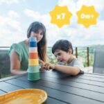 Badabulle Set of 7 Numbered Stackable Cups - Soft Silicone Bath Toys - Image 3