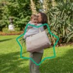 Badabulle Pocketstyle Diaper Bag - Changing mat, Insulated cover, Pouch, Stroller clips included, Cream - Image 3