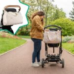 Badabulle Pocketstyle Diaper Bag - Changing mat, Insulated cover, Pouch, Stroller clips included, Cream - Image 6