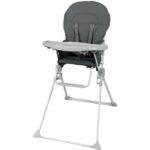 BAMBISOL Fixed high chair with adjustable shelf in gray depth
