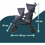 BAMBISOL double cane stroller - 6-36 months for the front seat (max 15 kg) and 0-36 months (max 15 kg) for the rear seat - Image 4