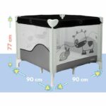 BAMBISOL - Folding Baby Playpen/Crib 90x90cm with 2 Sleeping Levels - Carrying Bag, Play Area - Image 3