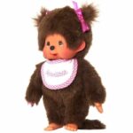 Monchhichi Girl Bib Pink 20 cms