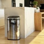 KITCHEN MOVE Semi-Automatic Kitchen Waste Bin One-touch Square 60 L - Gray - Image 3