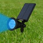 Lumisky pack of 2 Waterdown Outdoor Solar Spots - 4 colorful LEDs - 200 LM - Pivoting head at 90 ° C - Image 2
