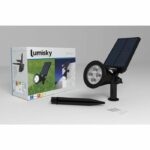 Waterproof outdoor solar spotlight - LUMISKY - 4 white LEDs - 200 Lm - 90° swivel head - Image 4