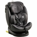 Rotating car seat - BBGO - Wondersafe - Birth to 12 years - I-SIZE 40-150cm - ISOFIX Top tether - Grey - Bamboo fiber Faux leather