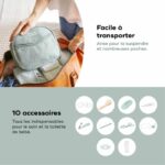 Babymoov baby care kit - birth - in recycled fabric certified GRS -10 accessories, matcha - Image 4