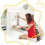 Badabulle Plouf wall changing table, with changing mat included - Foldable and compact - Image 2