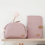BEABA, Powder pink canvas health book cover - Image 5