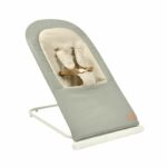 BÉABA, Foldable Deckchair, 3 Reclines in 1 Button, Ultra Compact and Thin, Eazy Relax - Lichen