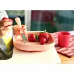 BEABA Silicone dinnerware set 4 pieces - pink - Image 3