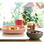 BEABA Silicone dinnerware set 4 pieces - pink - Image 4