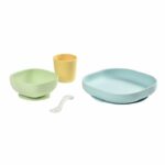 BEABA 4-piece silicone suction cup dish set - Yellow - Image 2