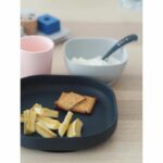 BEABA, Baby Silicone Meal Box, With Suction Cup, Anti-slip, 4 Pieces, Plate + Bowl + Glass + Spoon, Night Blue - Image 5
