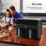 Multifunctional hot air fryer - BEKO - FRL5388B - 2400 W - 8.5 L for 2 kg of fries - 2 tanks (2x 4.5 L) - Black - Image 2