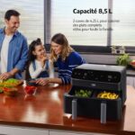 Multifunctional hot air fryer - BEKO - FRL5388B - 2400 W - 8.5 L for 2 kg of fries - 2 tanks (2x 4.5 L) - Black - Image 4