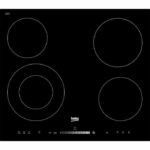 BEKO HIC64502T Ceramic hob - 4 sections - 6700W - L58 x D51cm - Glass coating - Black