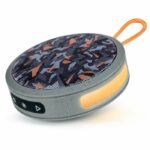 BIGBEN Party - Round Bluetooth speaker with strap and light effects - 15W - Gray and orange camouflage - Image 2