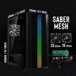 PC case without power supply - BITFENIX Saber Mesh (Black) - Mid-tower - ATX format - Image 2