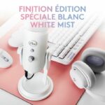 USB microphone - Blue Yeti Premium - For recording, streaming, gaming, podcast on PC or Mac - White White Mist - Image 2