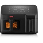 Oil-free fryer - BODUM - Double compartment 3.2L and 5.1L - 2700 W - Black