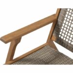Low garden armchair in FSC Acacia wood and wicker resin - BORA - W60xD76xH73 cm – Bild 4