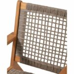 Low garden armchair in FSC Acacia wood and wicker resin - BORA - W60xD76xH73 cm – Bild 5