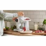 Meat grinder accessory - BOSCH - MUZS2FWW - White - Satin steel - Image 3