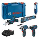 Bosch Professional 5-TOOL KIT: GSR 12V15 + GOP 12V28 + GDR 12V105 + GSA 12V14 + GLI 12V300 + 3x2.0Ah + Charger, XLBoxx-0615990N1D