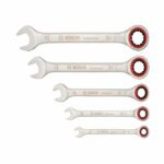 Set of 5 ratchet combination wrenches - Image 2