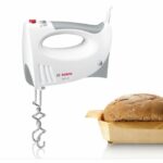 Mixer - BOSCH - MFQ3530 - 450 W - 5 speeds - 2 whisks / 2 stainless steel kneading hooks - White / Grey