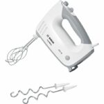 ErgoMixx 450 W mixer - BOSCH MFQ36400 white/gray - 5 speeds + turbo - 2 stainless steel whisks - 2 stainless steel dough hooks -