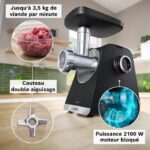 BOSCH Series 6 MFWS640B Meat Grinder - 500 W - 3.5 kg/min - 3 Mincing Grids - Black - Image 3