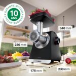 BOSCH Series 6 MFWS660B Meat Grinder - 500 W - 3 Mincing Grids - Black - Image 2