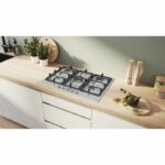 Gas hob - BOSCH Series 4 - 5 burners - 52 x 75 x 4.5 cm - PGQ7B5K90 - Stainless steel - Image 2