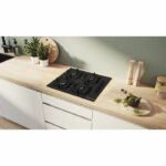 Gas hob - BOSCH Series 2 - 4 burners - 52 x 59 x 5.4 cm - POP6B6K30 - Black - Image 2