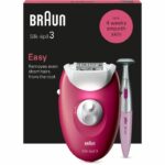 Corded electric epilator - BRAUN - Silk-épil 3 - Smooth skin for weeks - 3-202 - Raspberry - Image 2