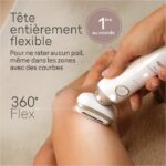 Electric epilator - BRAUN - Silk-épil 9 Flex - Easy hair removal - 9-041 3D - White / Gold - Image 5