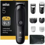 Hair and beard trimmer - BRAUN - AIO5540 - 120 min - 14 settings - Black