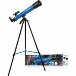 Astronomical telescope 45/600 AZ - BRESSER JUNIOR - Magnification up to 100x - Height-adjustable tripod - blue