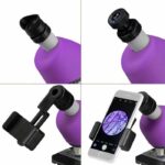 Microscope 40x-640x - BRESSER JUNIOR - LED lighting - experiment kit - purple - Image 4